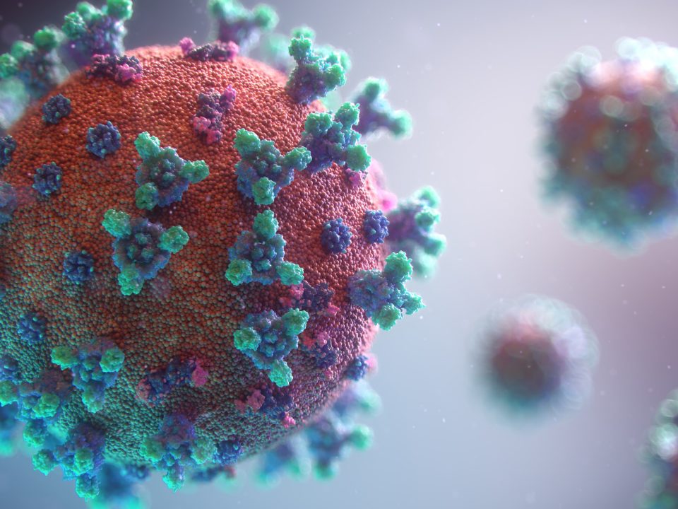 Microscopic image depicting Coronavirus or other infectious disease